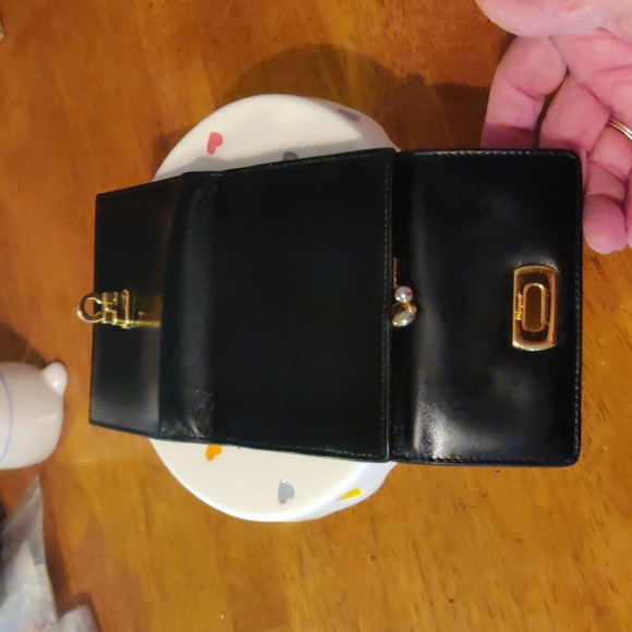 Salvatore Ferragamo Black Wallet with Gold Hardware - Picture 12 of 16